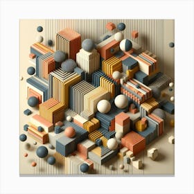 Abstract 3d Art Canvas Print