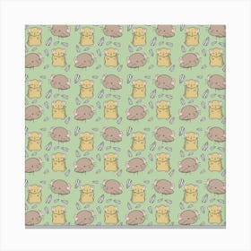 Hamster Pattern Canvas Print