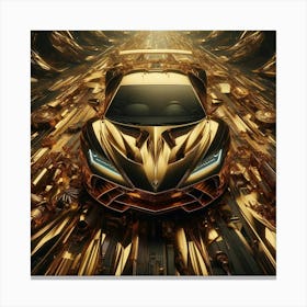 Golden Lamborghini 30 Canvas Print