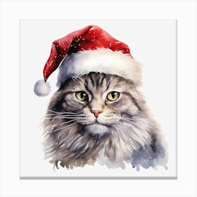 Santa Claus Cat 8 Canvas Print