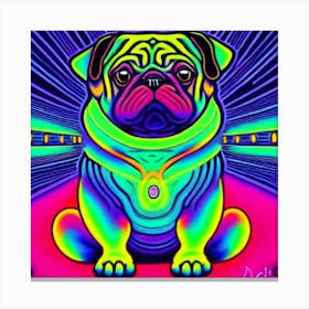 Psychedelic Pug Canvas Print