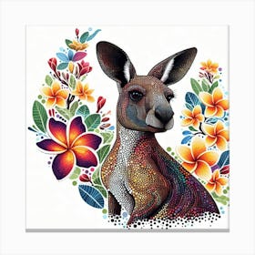 Kangaroo Print Canvas Print