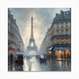 Claude Monet inspired cityscape 3 Canvas Print