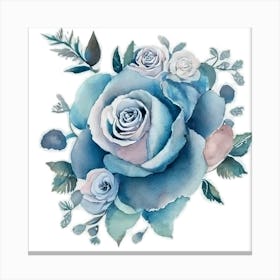 Blue Roses 1 Canvas Print