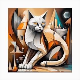 Cat In The City 1 Canvas Print