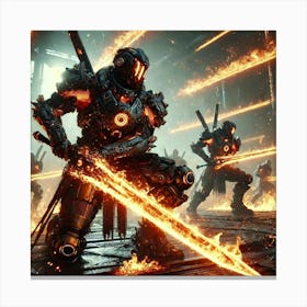 Pyroblade Knight Converted Canvas Print