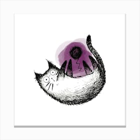 Cat With A Balloon Canvas Print