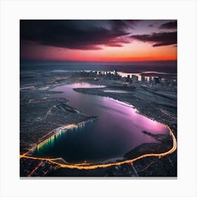 Sunset Over Toronto 3 Canvas Print