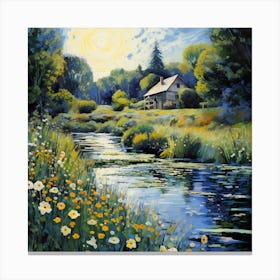 Painterly Retreat in Bloom Canvas Print