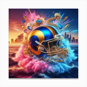 LA Rams Helmet Canvas Print