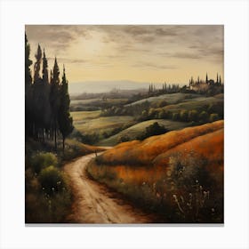 Tuscan Twilight Texture Canvas Print