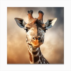 Giraffe Portrait Canvas Print