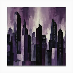 Purple Cityscape 4 Canvas Print