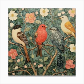 Birds In A Tree Art 8 Canvas Print