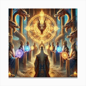 High Dragon Priests Canvas Print