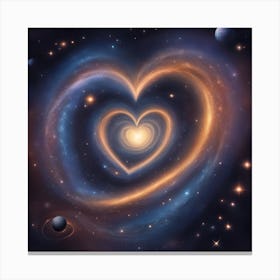 Heart In Space Canvas Print