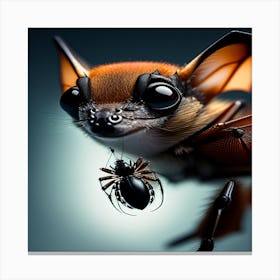 Bat With A Spider Canvas Print
