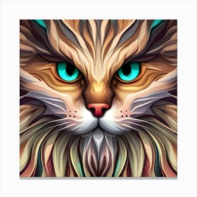 Cat With Blue Eyes 9 Canvas Print