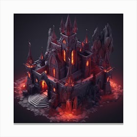 Castle In The Dark Canvas Print