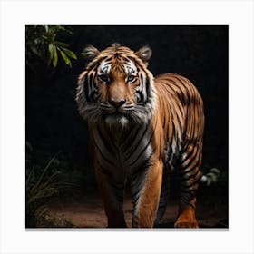 Tiger In The Forest Canvas Print