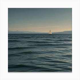 Sailboat On The Ocean Canvas Print