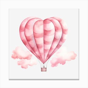 Pink Hot Air Balloon 2 Canvas Print