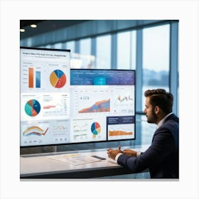 Corporate Dashboard Featuring An Overview Of Performance Indicators Business Analytics And Financi (2) 2 Canvas Print