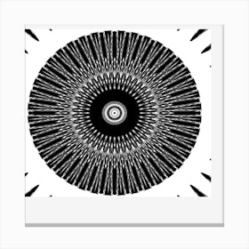 Black And White Spiral Canvas Print