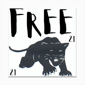 Black Panther - Free 21 Regime Logo Canvas Print