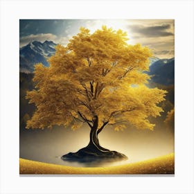 Golden Tree 2 Canvas Print