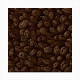 Coffee Beans Background Canvas Print