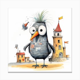 Bird In A Castle Canvas Print