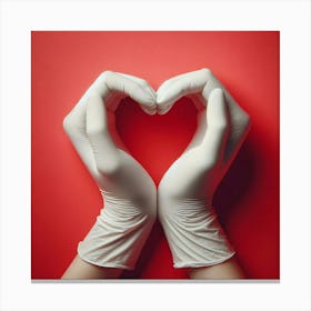 Hands Make Heart Shape Canvas Print