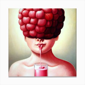 Raspberry Head Canvas Print