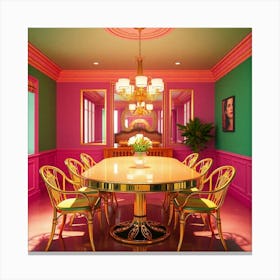 Pink Dining Room 4 Canvas Print