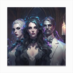 Vampires And Witches Canvas Print