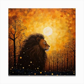 Lion In The Forest 1 Canvas Print