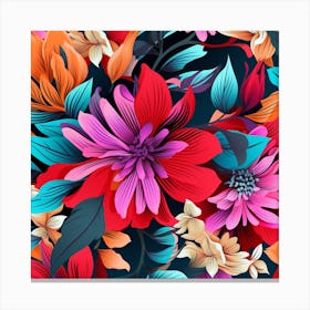 Seamless Floral Pattern Canvas Print