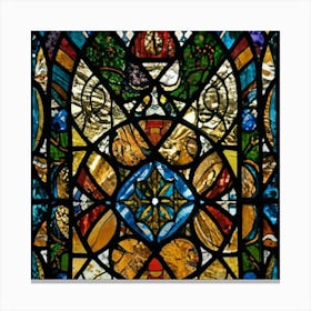 Picture of medieval stained glass windows 1 Canvas Print