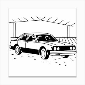 Car Coloring Page Canvas Print