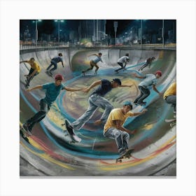 Skateboarders Canvas Print