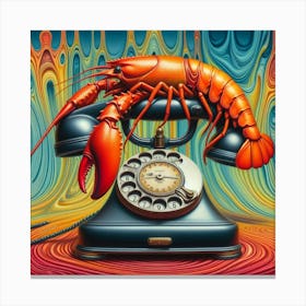 Lobster Phone Canvas Print