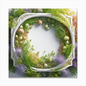 Frame With Flowers 4 Canvas Print