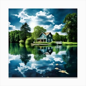 House On The Lake 11 Canvas Print