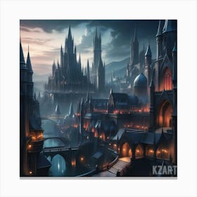 Harry Potter City Canvas Print