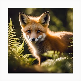 Fox amongst the Ferns Canvas Print