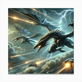 Celestial Fang Frigates Evasion Systems Canvas Print