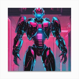 Robots In Space 3 Canvas Print