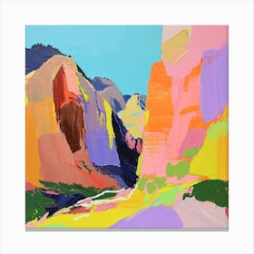 Colourful Abstract Zion National Park 3 Canvas Print