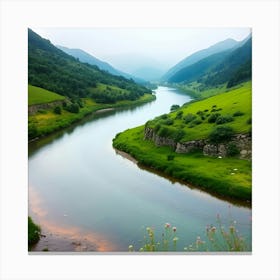 River - River Stock Videos & Royalty-Free Footage 1 Canvas Print